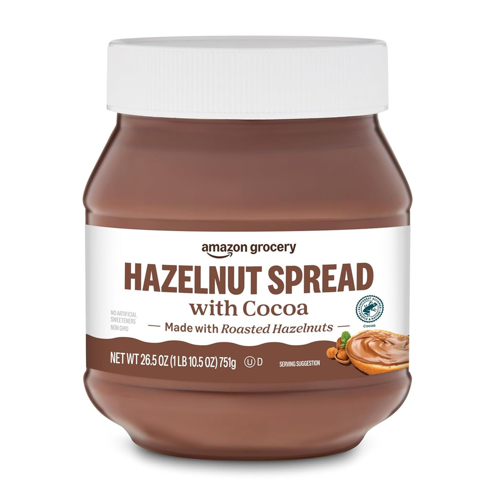 Amazon Grocery, Hazelnut Spread with Cocoa, 26.5 Oz