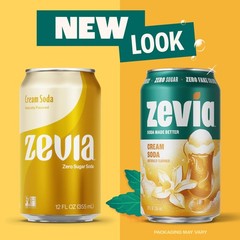 Zevia Zero Sugar Soda, Cream 12 oz Cans (8-Pack) – 12 Fl Oz (Pack of 8)