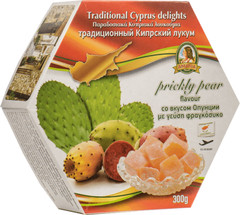 Traditional Cyprus/Turkish Loukoumi Delight Sweet 300g – 1x Prickly Pear Flavour