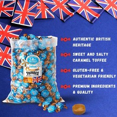 Bulk Salted Caramel Toffees 88.18 Oz – Chewy Butter Toffee Candy, English Sweets