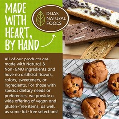 DIJAS Natural Foods, Individually Wrapped Fat Free Biscotti Cookies, All Natu…