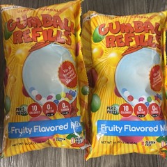 (Lot Of 2) 260 Count Assorted Color Gumballs 1 Lb For Vending Machines #h3