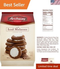 Creamy Iced Molasses Cookies – Kosher & Vegetarian, Perfect for Snacking – 12 Oz