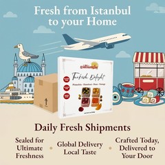 Turkish Delight Mixed (Lokum) 230gr Authentic Traditional Gourmet Candy Dessert