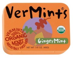 Vermints All Natural Breath Mints GingerMint 1.41 Oz Tin