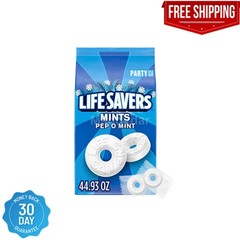 Life Savers Pep-O-Mint Breath Mints Hard Candy, Party Size – 44.93 oz