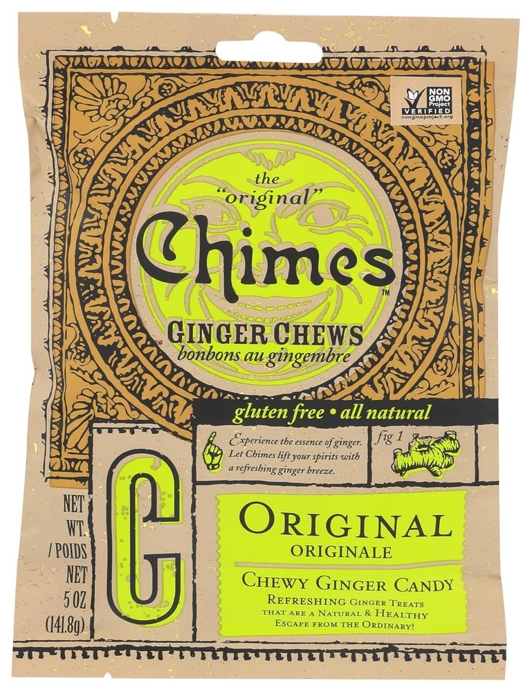 Chimes Ginger Chews, Original, 5 Ounce (Pack of 1) 5 1), orange