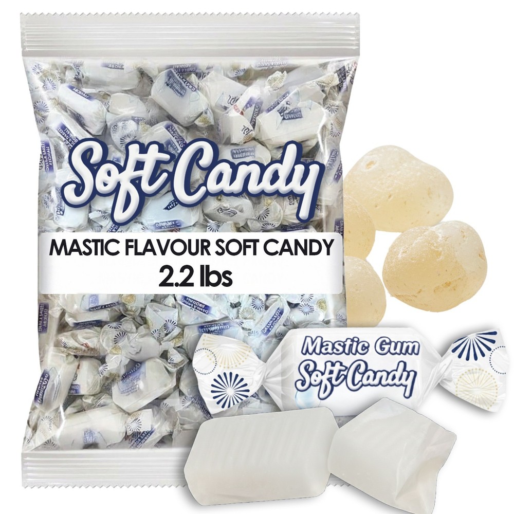 Gourmet Mastic Soft Candy, Individually Wrapped Mediterranean Chewy Candy 2.2lb