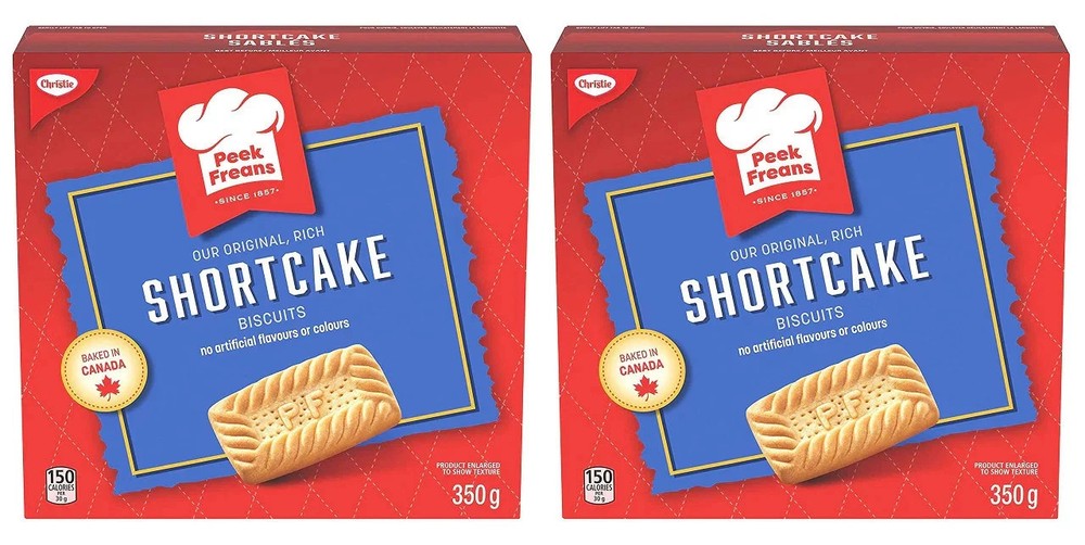 2 x Christie Peek Freans Shortcake Biscuits/Cookies, 350g – FREE SHIPPING