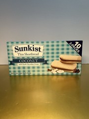 🟡 New Limited SUNKIST Coconut with Dark Chocolate Creme Thin Shortbread 8.4oz