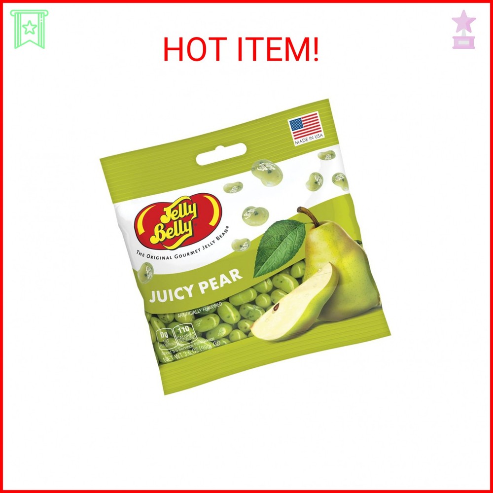 Jelly Belly Jelly Beans (Juicy Pear)-3.5 OZ (Packaging may vary)