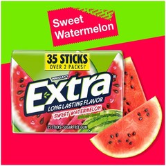 Sugar Free Watermelon Chewing Gum Pack of 6, 35 Sticks – Mega Bulk Supply