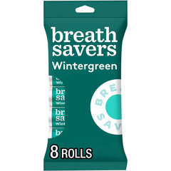 (4Pack) Breath Savers Wintergreen Flavored Sugar Free Breath Mints, 0.75 oz 8 t