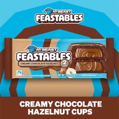 MrBeast Feastables Hazelnut Cups, 24 Count, Milk Chocolate with Creamy Hazeln…