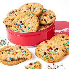 Fresh Baked Decadent Jumbo Lemon Blueberry Gourmet Cookies – 2Lb Gift Basket Tin