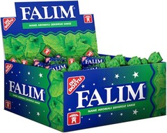Falim Sugarless Plain Gum Individually Wrapped, 100 Count (Pack of 1), Green