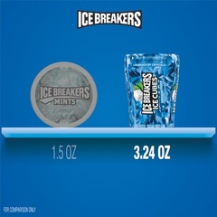 Ice Breakers Ice Cubes Gum, Peppermint, Sugar Free with Xylitol, 40 Pieces (Pack