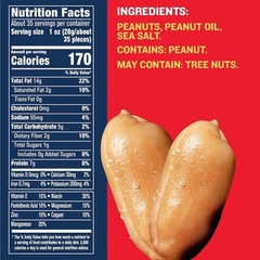 Planters Salted Peanuts 2.19lb Jar Pack of 2