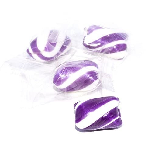 Candy Twists Purple Mint Cylinder Shaped 5 Pounds Sweet Buffet Candy Jar