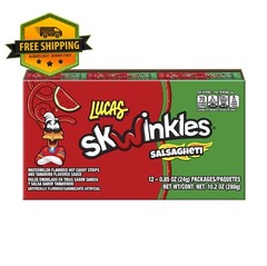 Lucas Skwinkles Salsagheti Watermelon Candy – 0.85 oz, 12-Pack