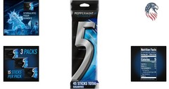 Refreshing Peppermint Cobalt Chewing Gum Bulk – 15 Sticks x 3 Packs of Flavor
