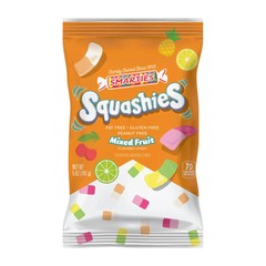 Smarties Squashies – Mixed Fruit 5oz Bag – 1 Bag – FREE SHIPPING – Foam Candy