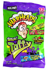 12 Warheads Sour🍏Green Apple,🍉Watermelon,🍇Blue Raspberry flavor Taffy Bars