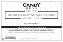 White Rock Candy Sugar Sticks – Original Flavored 12 Count (Pack of 1)