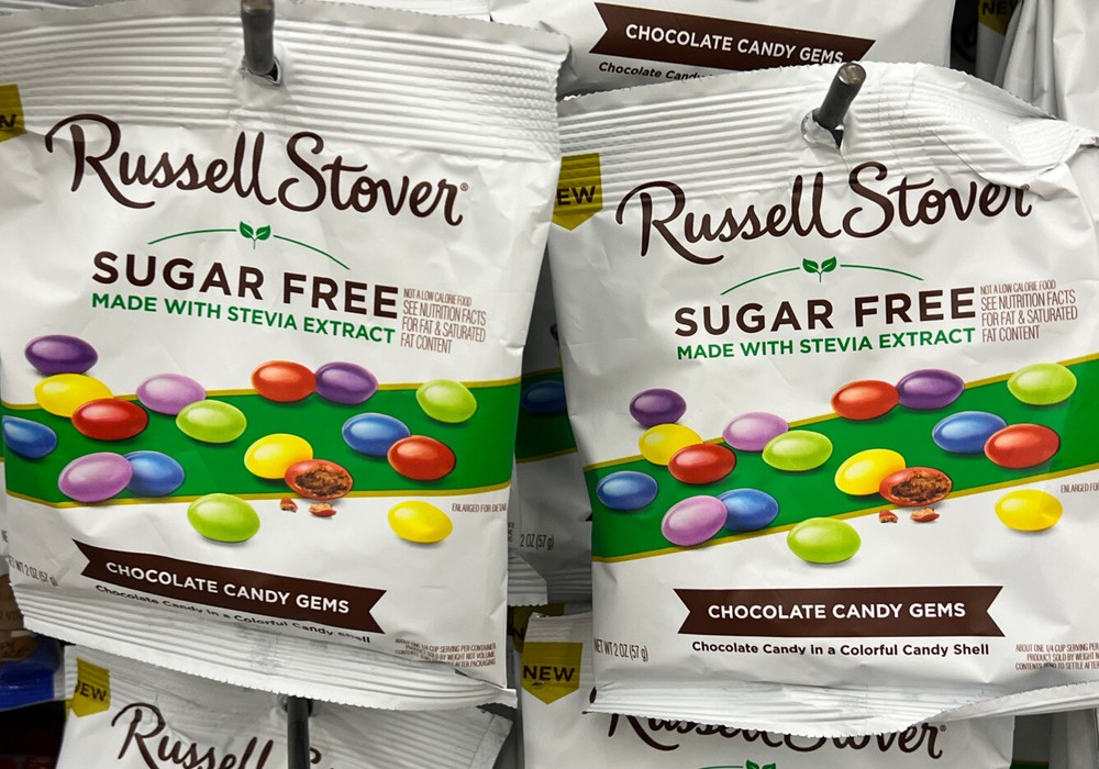 2 Russell Stover Sugar Free Chocolate Candy Gems in a Colorful Candy Shell 2 OZ