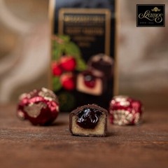 Szamos Sour Cherry Dessert, Handmade Chocolate-Covered Marzipan Bonbon, 4x125g