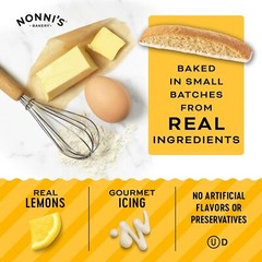 Nonni’s Bakery LIMONE Biscotti – Baked with Real Lemons – 6.88 oz Box – 1,2,4,6