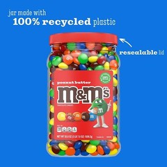 M&M’s Peanut Butter Chocolate Candy, 55 Oz,, ()