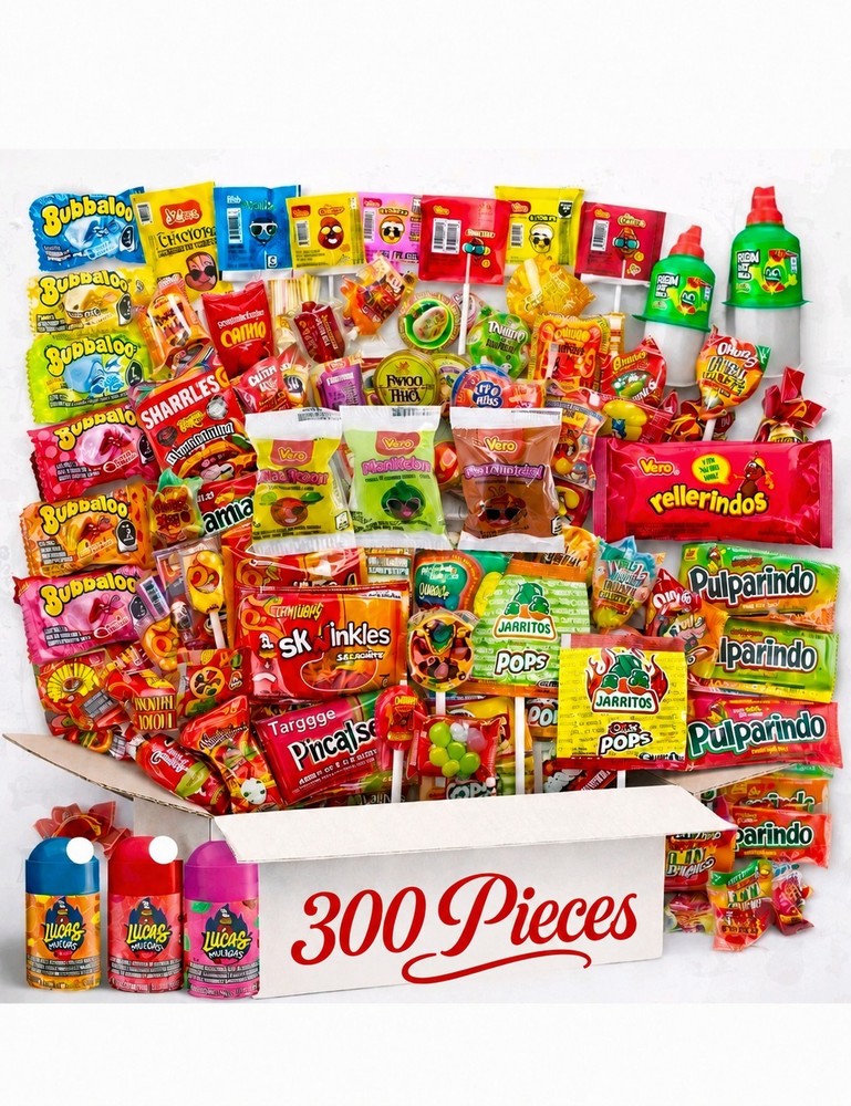 300 Piece Mexican Candy Variety Bulk Pack- Individually Wrapped Dulces Mexicanos