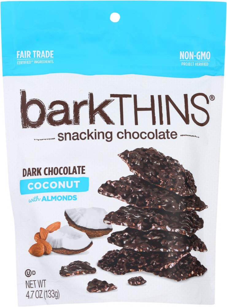 – Snacking Chocolates Dark Chocolate Toasted Coconut with Almonds – 4.7 Oz (Pack