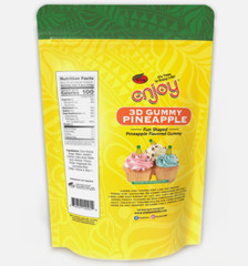 100CT Gummy PINEAPPLE Flavor 3D Shaped Soft Candy Gummies 1.76Lb Enjoy Hawaii