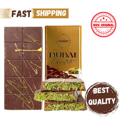 Dubai Style Milk Chocolate Bar 7 oz – Pistachio, Tahini & Golden Kadayif Crisps