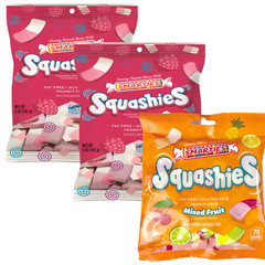 Smarties Squashies 2 Pack Raspberry Cream & Mixed Fruit 5 oz Bags