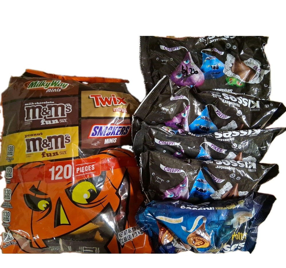 6 Lbs of Mars 120 Ct Fun Size/minis, And 10 Oz Bags Hershey Kisses