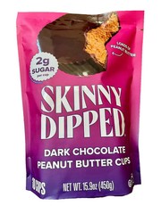 2-PACK Skinny Dipped Dark Chocolate Peanut Butter Cups 30 cups 15.9 oz each pack