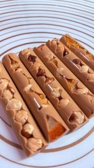 Gold Caramel Chocolate Sticks Nut & Fruit taste Orange Hazelnut elegant Gift.