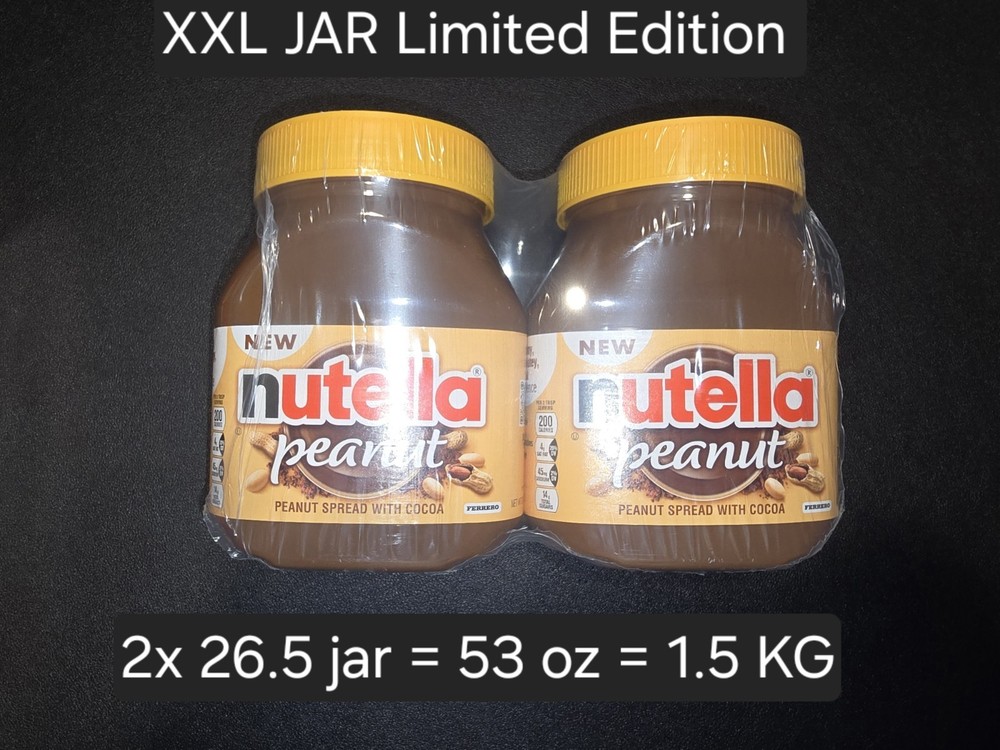 Viral Nutella Peanut Spread Chocolate Hazelnut Peanutbutter Cream XXL 53 oz