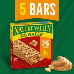 Nature Valley Crispy Creamy Wafer Bars, Peanut Butter, 4g Protein, 5 Bars, 6….