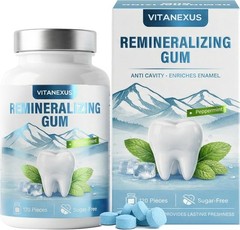 Nano Hydroxyapatite Gum 120ct Sugar Free Mint Enamel Repair Plastic Free Natural
