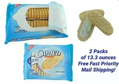 (1) PK NABISCO CAMEO CREME COOKIES SANDWICH GALLETAS CAMEO Free Cholesterol