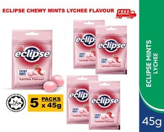 5 PACKS NEW ECLIPSE CHEWY MINTS CANDY Refresh Breath 45g Multi Flavor Free Ship