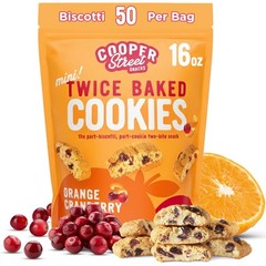 Twice-Baked Orange Cranberry Biscotti Cookies (16 oz) – Over 50 Biscotti per …
