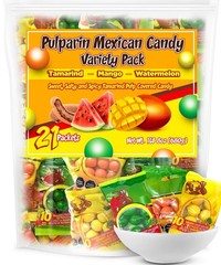 Assorted Tamarind, Mango & Watermelon Candies – 21 Individually Wrapped Treats