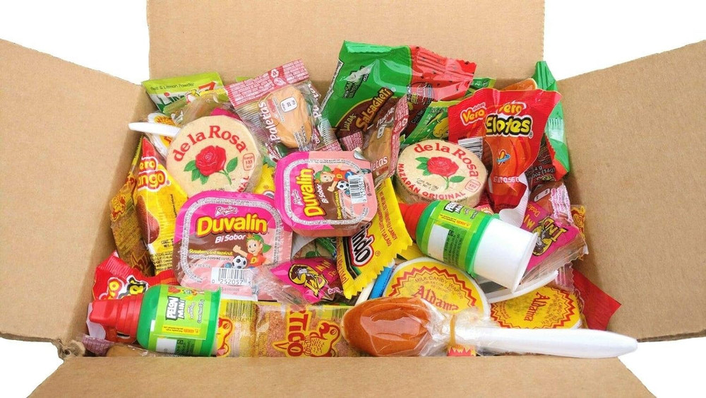 Mexi-Mix Box Mexican Candy Assortment. 86 Count. Care Package Variety of Spicy C