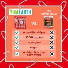 YumEarth Organic Candy Canes – Individually 10 Count (Pack of 1), Peppermint