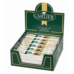 Carlier Montélimar Vanilla Honey Nougat Bar with Almonds